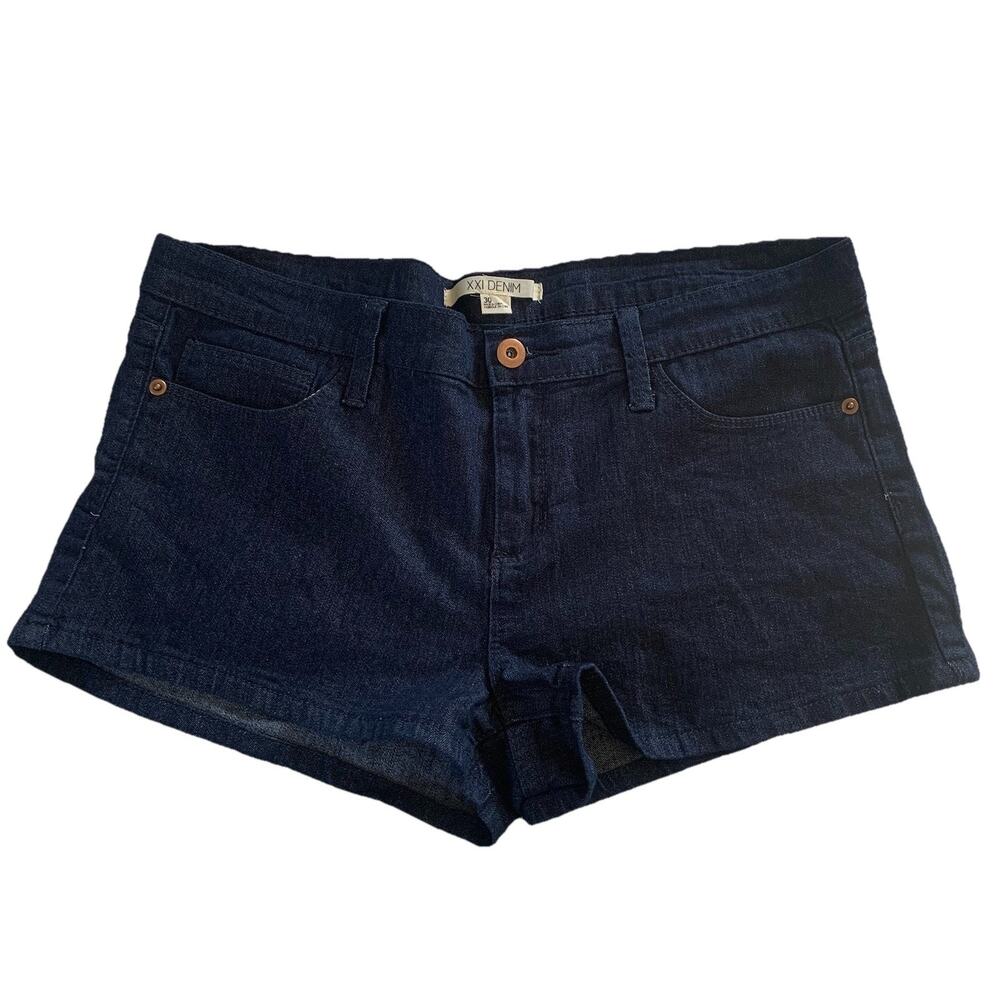 NEW Forever 21 (XXI) Denim Dark Wash Jean Shorts Women’s Size 30 W: 34” L: 1.5”